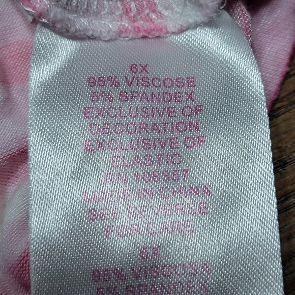 Design History Sleeveless Striped Girls Summer Dress w/ Tule Flower - Size 6x - Picture 6 of 6